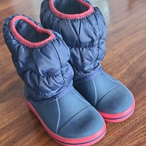 CROCS Blue Red Rain & Snow Boots Waterproof (🛍 Bundle ANY 6/$36)
